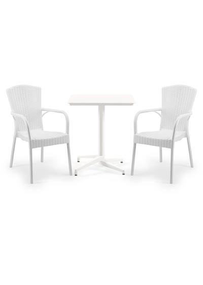 TİLİA BİSTRO SET MOON MASA SABİT 70X70 KARE - ROYAL KOLTUK
