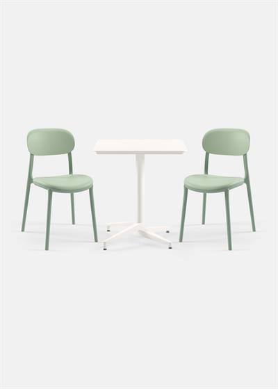 TİLİA BİSTRO SET MOON MASA SABİT 70X70 KARE - ALİ SANDALYE