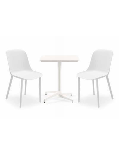 TİLİA BİSTRO SET MOON MASA SABİT 70X70 KARE - SHELL-P SANDALYE