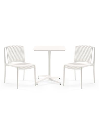 TİLİA BİSTRO SET MOON MASA SABİT 70X70 KARE - NES SANDALYE