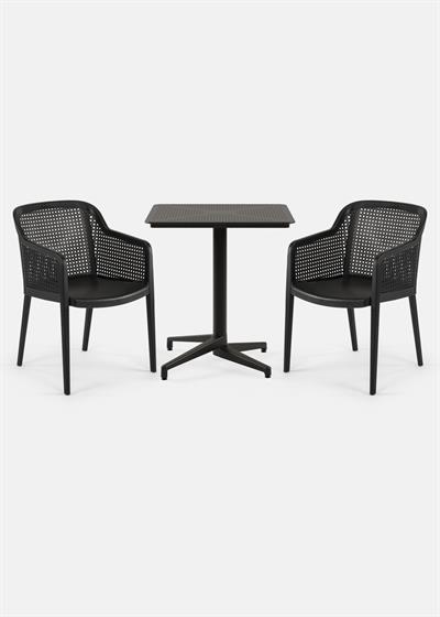 TİLİA BİSTRO SET MOON MASA SABİT 70X70 KARE - OCTA KOLTUK