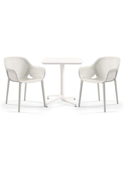 TİLİA BİSTRO SET MOON MASA SABİT 70X70 KARE - ATRA KOLTUK