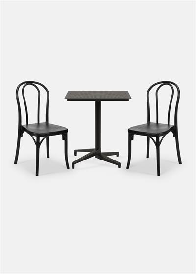 TİLİA BİSTRO SET MOON MASA SABİT 70X70 KARE - SOZO SANDALYE