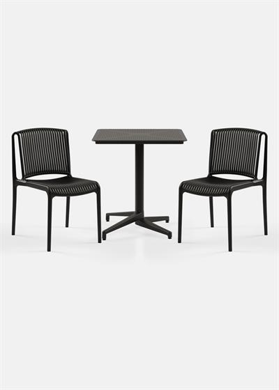 TİLİA BİSTRO SET MOON MASA SABİT 70X70 KARE - NES SANDALYE