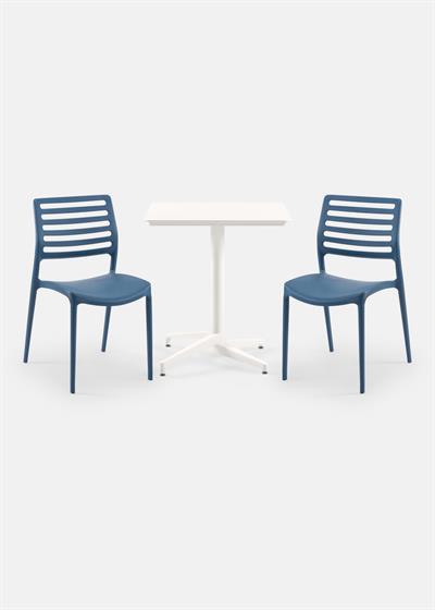 TİLİA BİSTRO SET MOON MASA SABİT 70X70 KARE - LOUİSE SANDALYE