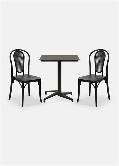 TİLİA BİSTRO SET MOON MASA SABİT 70X70 KARE - SOZO-C SANDALYE