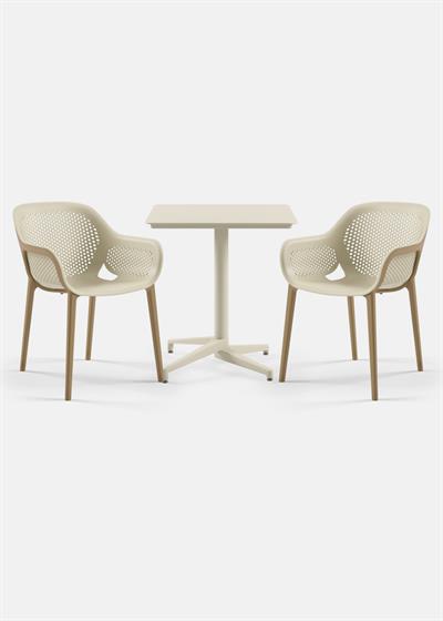 TİLİA BİSTRO SET MOON MASA SABİT 70X70 KARE - ATRA KOLTUK