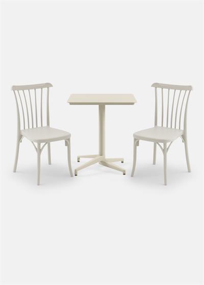 TİLİA BİSTRO SET MOON MASA SABİT 70X70 KARE - GOZO SANDALYE