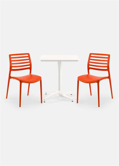 TİLİA BİSTRO SET MOON MASA SABİT 70X70 KARE - LOUİSE SANDALYE