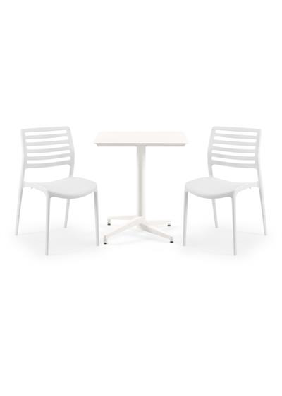 TİLİA BİSTRO SET MOON MASA SABİT 70X70 KARE - LOUİSE SANDALYE