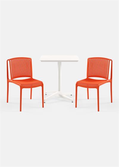 TİLİA BİSTRO SET MOON MASA SABİT 70X70 KARE - NES SANDALYE