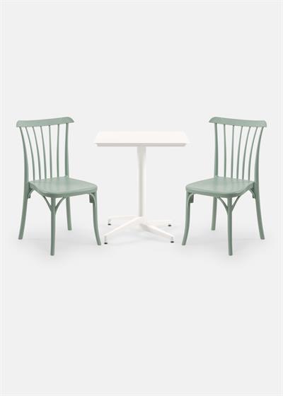 TİLİA BİSTRO SET MOON MASA SABİT 70X70 KARE - GOZO SANDALYE