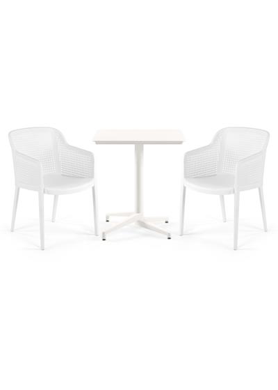 TİLİA BİSTRO SET MOON MASA SABİT 70X70 KARE - OCTA KOLTUK