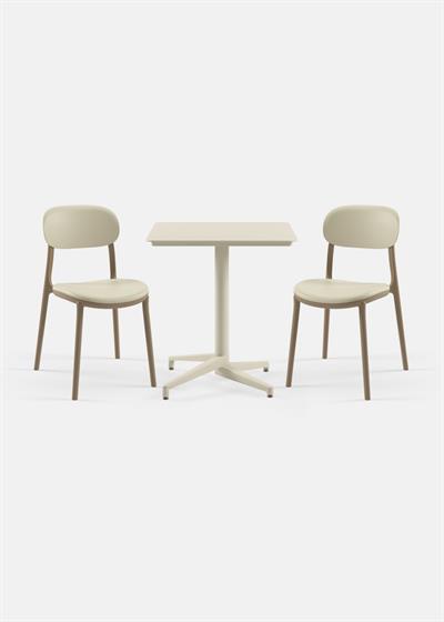 TİLİA BİSTRO SET MOON MASA SABİT 70X70 KARE - ALİ SANDALYE