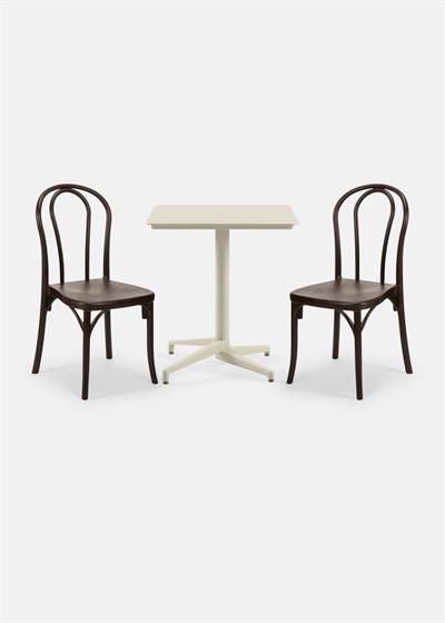 TİLİA BİSTRO SET MOON MASA SABİT 70X70 KARE - SOZO SANDALYE