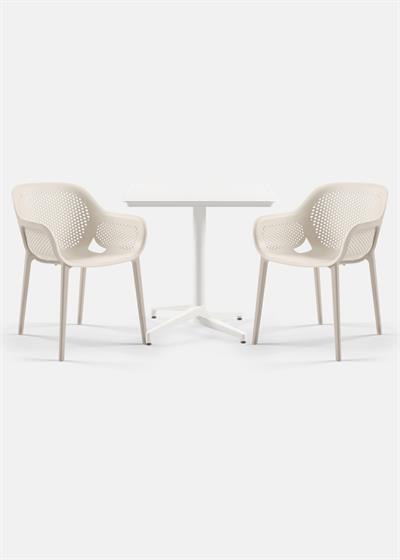 TİLİA BİSTRO SET MOON MASA SABİT 80X80 KARE - ATRA KOLTUK