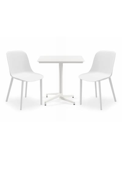 TİLİA BİSTRO SET MOON MASA SABİT 80X80 KARE - SHELL-P SANDALYE