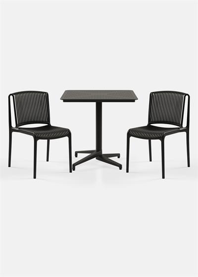 TİLİA BİSTRO SET MOON MASA SABİT 80X80 KARE - NES SANDALYE
