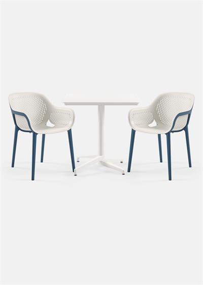 TİLİA BİSTRO SET MOON MASA SABİT 80X80 KARE - ATRA KOLTUK