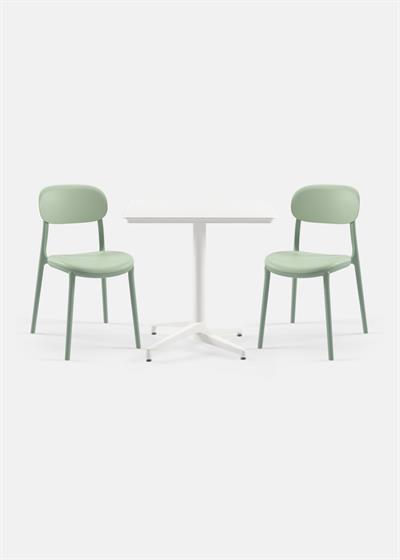 TİLİA BİSTRO SET MOON MASA SABİT 80X80 KARE - ALİ SANDALYE