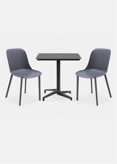 TİLİA BİSTRO SET MOON MASA SABİT 80X80 KARE - SHELL-P SANDALYE