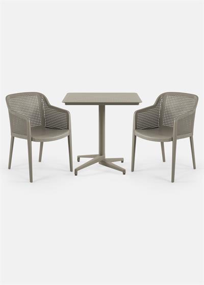 TİLİA 80X80 KARE MOON MASA SABİT - OCTA KOLTUK BİSTRO SET 