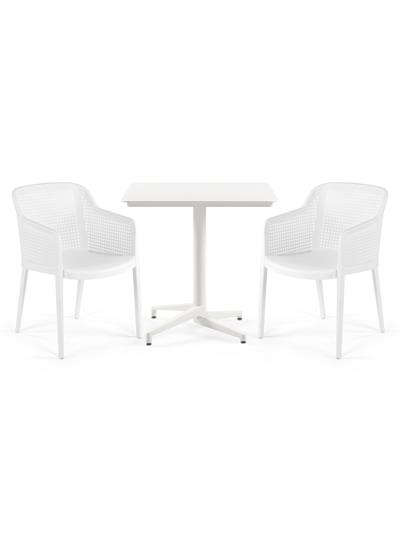 TİLİA 80X80 KARE MOON MASA SABİT - OCTA KOLTUK BİSTRO SET 