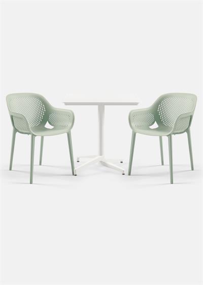 TİLİA BİSTRO SET MOON MASA SABİT 80X80 KARE - ATRA KOLTUK