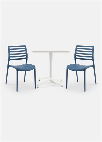 TİLİA BİSTRO SET MOON MASA SABİT 80X80 KARE - LOUİSE SANDALYE