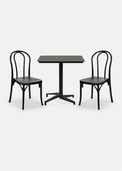 TİLİA BİSTRO SET MOON MASA SABİT 80X80 KARE - SOZO SANDALYE