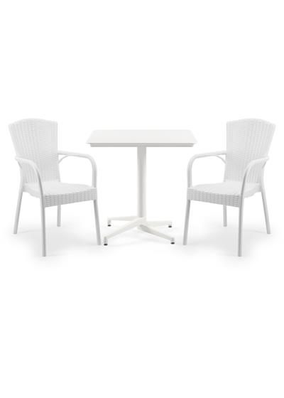 TİLİA BİSTRO SET MOON MASA SABİT 80X80 KARE - ROYAL KOLTUK