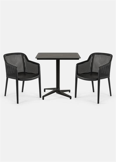 TİLİA 80X80 KARE MOON MASA SABİT - OCTA KOLTUK BİSTRO SET 