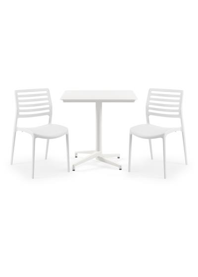 TİLİA BİSTRO SET MOON MASA SABİT 80X80 KARE - LOUİSE SANDALYE