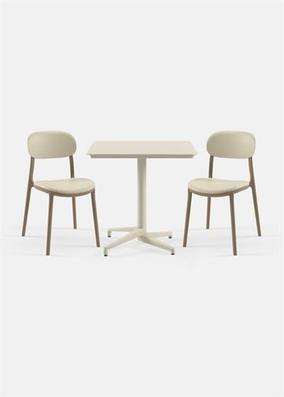 TİLİA BİSTRO SET MOON MASA SABİT 80X80 KARE - ALİ SANDALYE