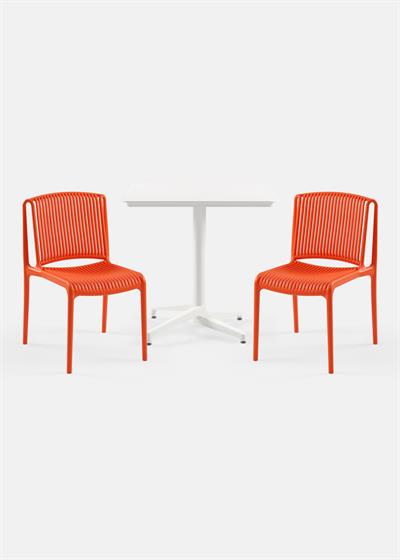 TİLİA BİSTRO SET MOON MASA SABİT 80X80 KARE - NES SANDALYE