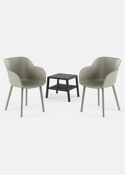 TİLİA MİNİ COFFE SET JOKER SEHPA 43X43 - SHELL-P KOLTUK