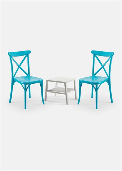 TİLİA MİNİ COFFE SET JOKER SEHPA 43X43 - CAPRİ SANDALYE