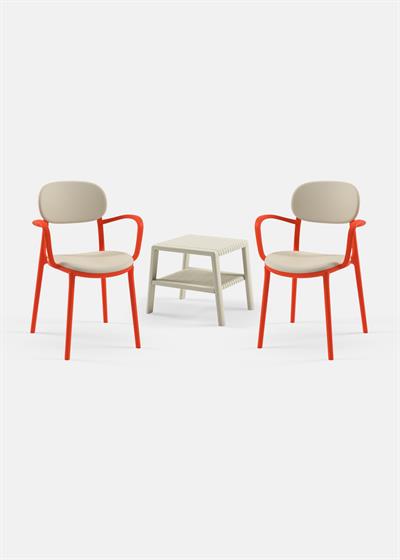 TİLİA MİNİ COFFE SET JOKER SEHPA 43X43 - DUO KOLTUK