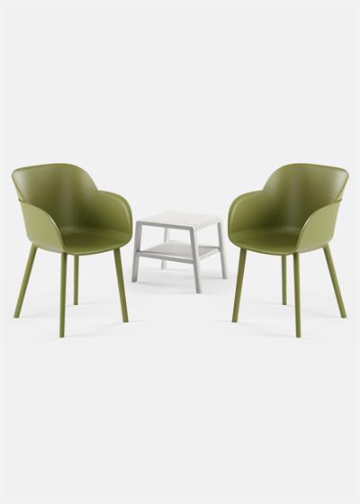TİLİA MİNİ COFFE SET JOKER SEHPA 43X43 - SHELL-P KOLTUK
