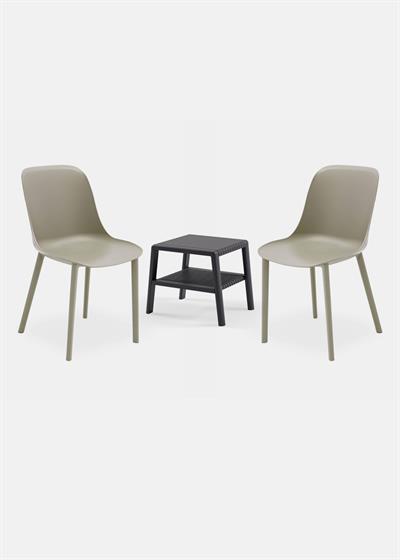 TİLİA MİNİ COFFE SET JOKER SEHPA 43X43 - SHELL-P SANDALYE