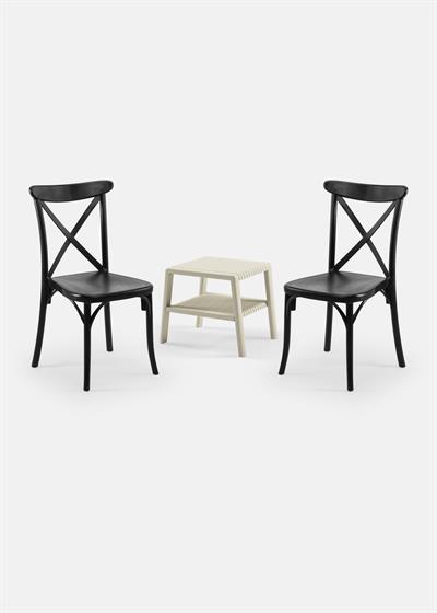 TİLİA MİNİ COFFE SET JOKER SEHPA 43X43 - CAPRİ SANDALYE