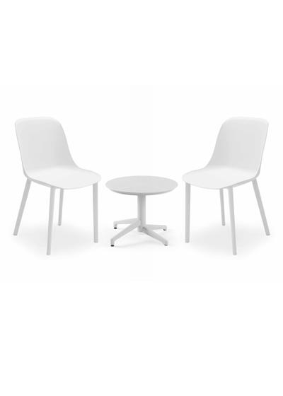 TİLİA MİNİ COFFE SET MOON SEHPA Ø60 CM YUVARLAK - SHELL-P SANDALYE