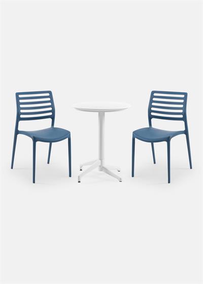 TİLİA MİNİ COFFE SET MOON SEHPA Ø60 CM YUVARLAK - LOUİSE SANDALYE