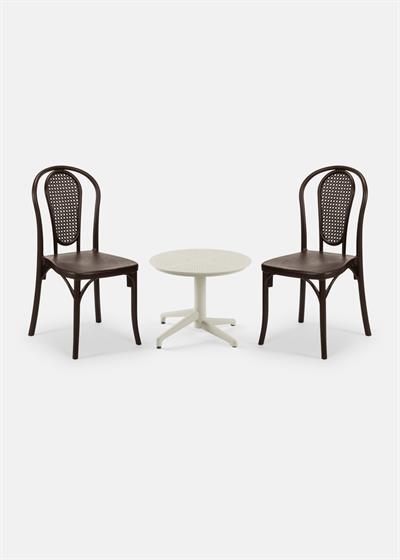 TİLİA MİNİ COFFE SET MOON SEHPA Ø60 CM YUVARLAK - SOZO-C SANDALYE