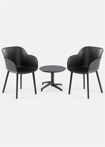 TİLİA MİNİ COFFE SET MOON SEHPA Ø60 CM YUVARLAK - SHELL-P KOLTUK