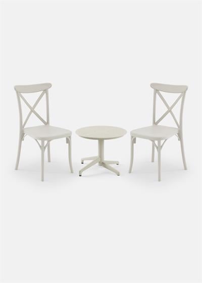 TİLİA MİNİ COFFE SET MOON SEHPA Ø60 CM YUVARLAK - CAPRİ SANDALYE