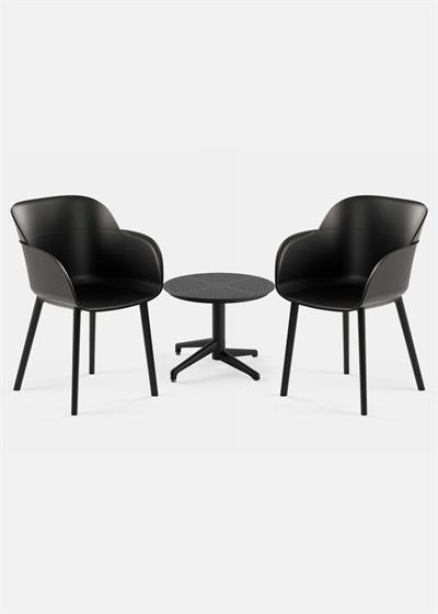 TİLİA MİNİ COFFE SET MOON SEHPA Ø60 CM YUVARLAK - SHELL-P KOLTUK