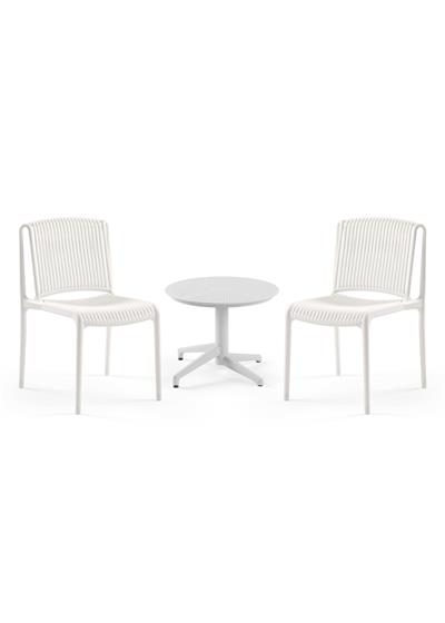 TİLİA MİNİ COFFE SET MOON SEHPA Ø60 CM YUVARLAK - NES SANDALYE