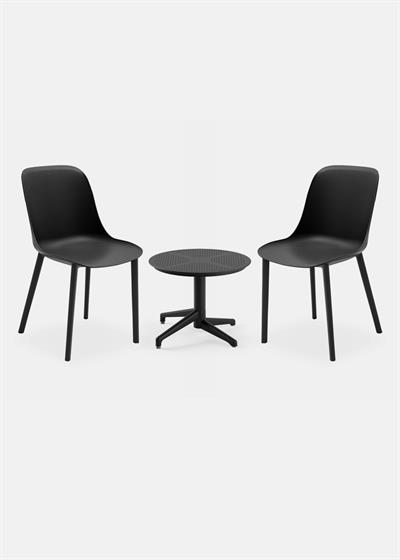 TİLİA MİNİ COFFE SET MOON SEHPA Ø60 CM YUVARLAK - SHELL-P SANDALYE