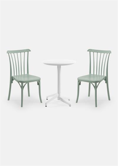 TİLİA MİNİ COFFE SET MOON SEHPA Ø60 CM YUVARLAK - GOZO SANDALYE